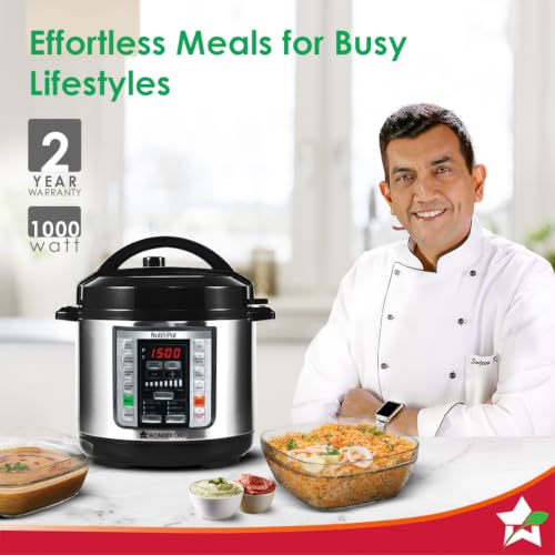 Image of Wonderchef Nutri-pot 3L Electric Pressure Cooker, 18 Pre-set Options, 304 Stainless Steel Inner Pot, Slow Cook, Rice /Millets, Steam, Saute, Dal /Khichdi /Yogurt Maker, Re-heat, Keep Warm, 2-Yr Warranty