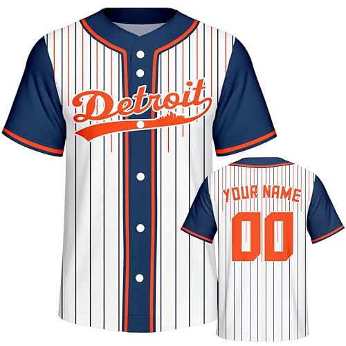 Camiseta personalizada de béisbol con nombre, número y logo, para hombres, jóvenes, mujeres y niños, talla S-6XL miniatura 1