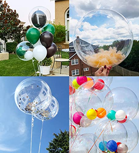 20 Inch Bobo Balloons Bubble Balloons, 10 Pcs Clear Bobo Balloon, Large Transparent Bubble Balloon for Christmas Wedding Birthday Party Decoration - Image 5