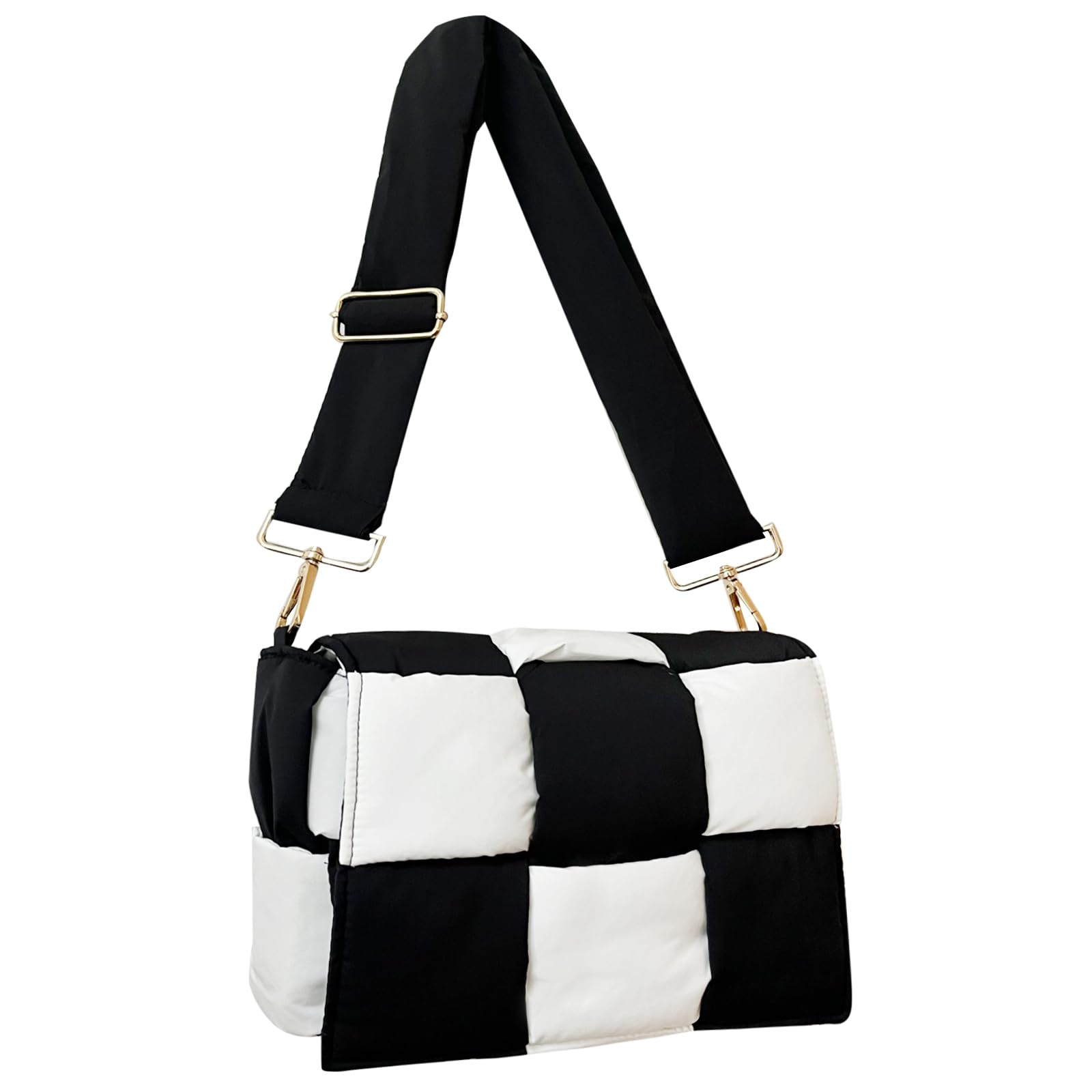 NAARIIAN Shoulder bags for women, Lightweight small puffer purses waterproof, handwoven puffy bag crossbody handbag