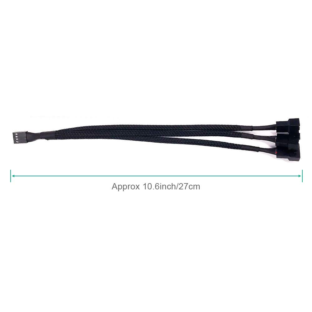 Rallonge 4 pins PWM 60cm Gainée NOIR - Phobya - Tuning & Câble - Câbles