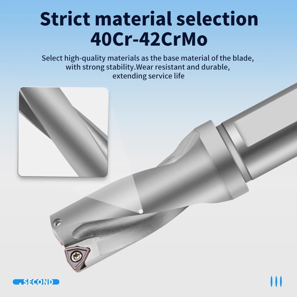 Brocas de inserción indexables, brocas de Metal 2D, 3D, 4D, 5D, serie Inser, 13mm-50mm de profundidad, tornos de maquinaria de perforación en U indexables, CNC, 1 ud.(C32-D37.5-WC06)