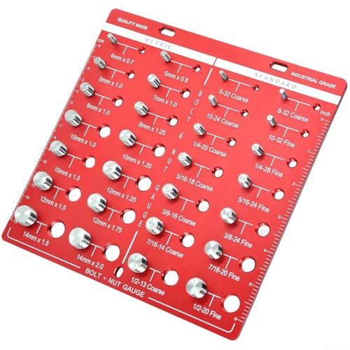 Herramienta portátil de calibre de rosca de 28 tamaños hecha de aleación de aluminio para mediciones precisas