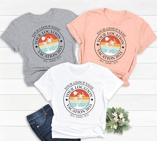 Custom Summer Shirt for Family Reunion Shirts Family Matching Tshirts Personalized Family Vacation Shirts Beach Shirt for Group 2025 Summer T-Shirts4