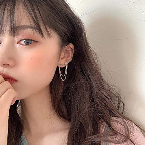 SLUYNZ 925 Sterling Silver Dangle Earrings Chain for Women Dangling Tassel Earrings Tiny Balls Stud3