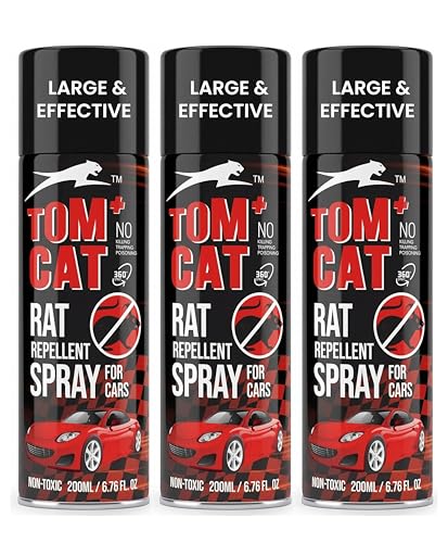 Image of Shadow Securitronics Tom Cat Rat Repellent Spray for Car Highly Effective Last 1 Year Leak Free Repellent Easy to Spray Pack of 3| Formulated in Germany /France /USA /Australia /Canada - FORMULATION 3X