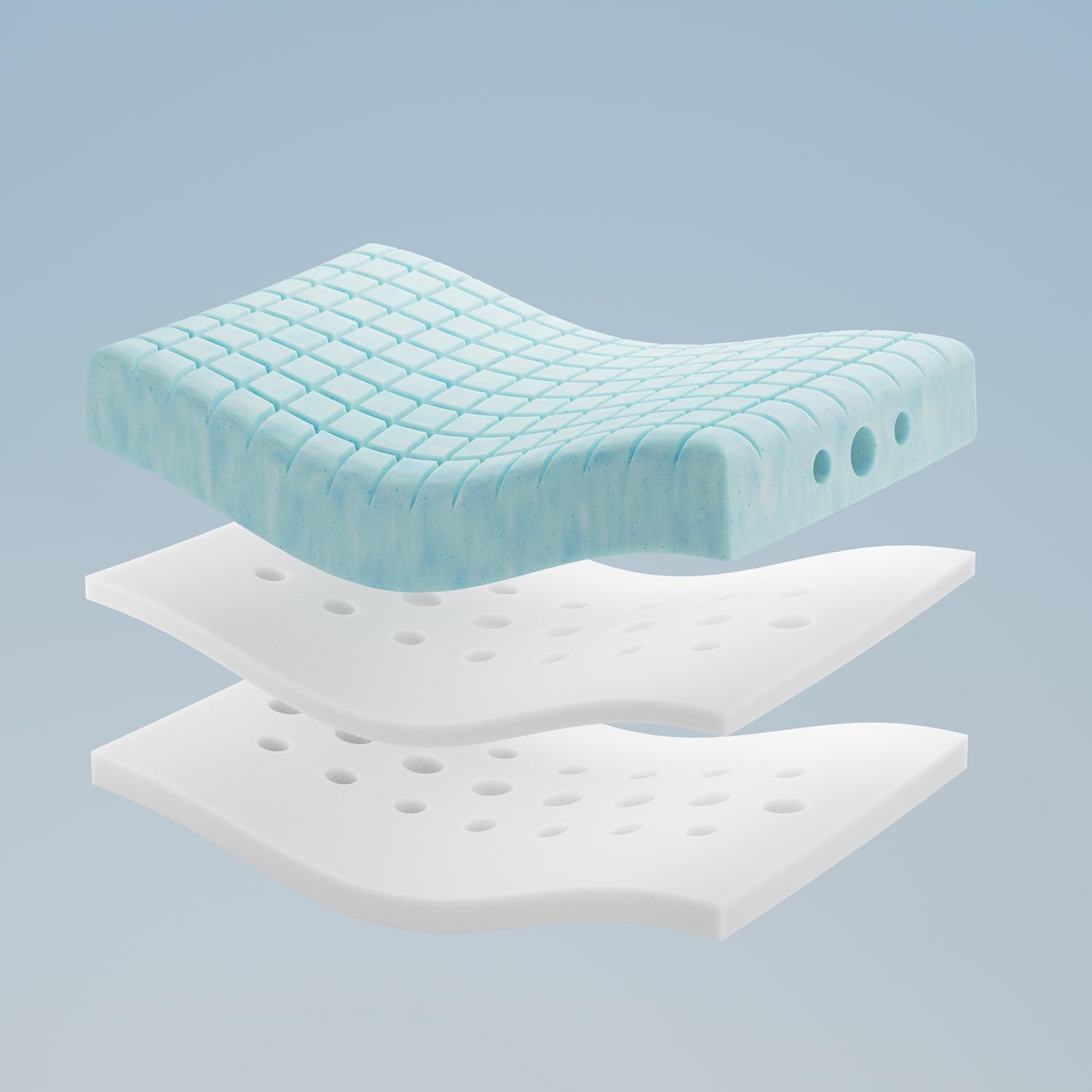 Newentor® Ergonomisches Kissen Höhe variabel Nackenkissen Kopfkissen Weiß | Patentierter Ergonomie-Rasterschnitt Modular konfiguriert, perfekt gestützt