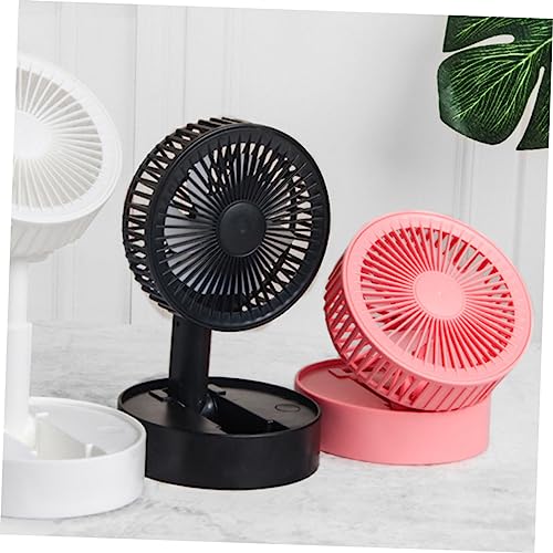 Ventilador portátil multifuncional USB pequeño rosa de mesa 6