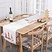 Stampata Stile Nordico Tavolo Runner Runner da Tavola Extra Lungo in Lino Runner da Tavola Natalizio in Cotone Lino Ricamato Runner da Tavola per Albero di Natale per Feste Natalizie, Cene e Raduni