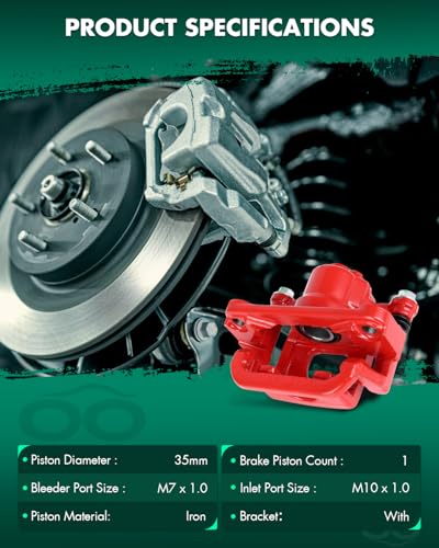 Image of SCITOO 19-B2781A Disc Brake Caliper Assembly with Bracket Fit For Nissan For Altima 2007-2012,For Nissan For Maxima 2007-2008