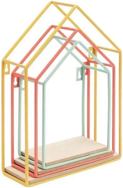 Martin Mart Metal Set of 3 Bright House Shelves A Novel House Shaped Design Loved By Kids And Adults Alike