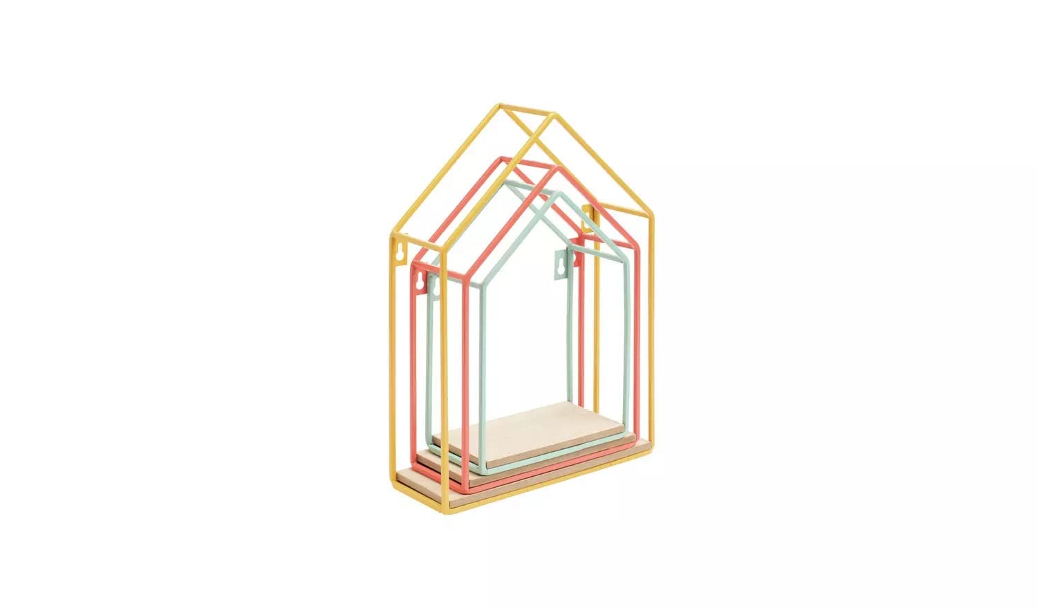 Martin Mart Metal Set of 3 Bright House Shelves A Novel House Shaped Design Loved By Kids And Adults Alike