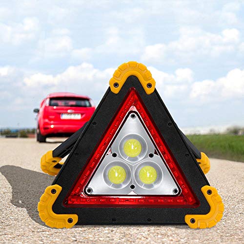 Triângulo Lanterna Sinalização Carro Led 4 Modos C/ Bateria