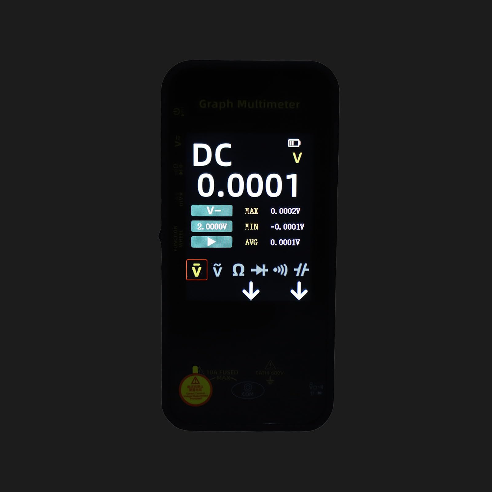 AMONIDA Multimetro Digitale Smart Tester TRMS 20000 Conteggi Ohm Amp Voltmetro Anti-combustione, Misura NCV, Corrente/tensione CA/CC, continuità, capacità, Diodi