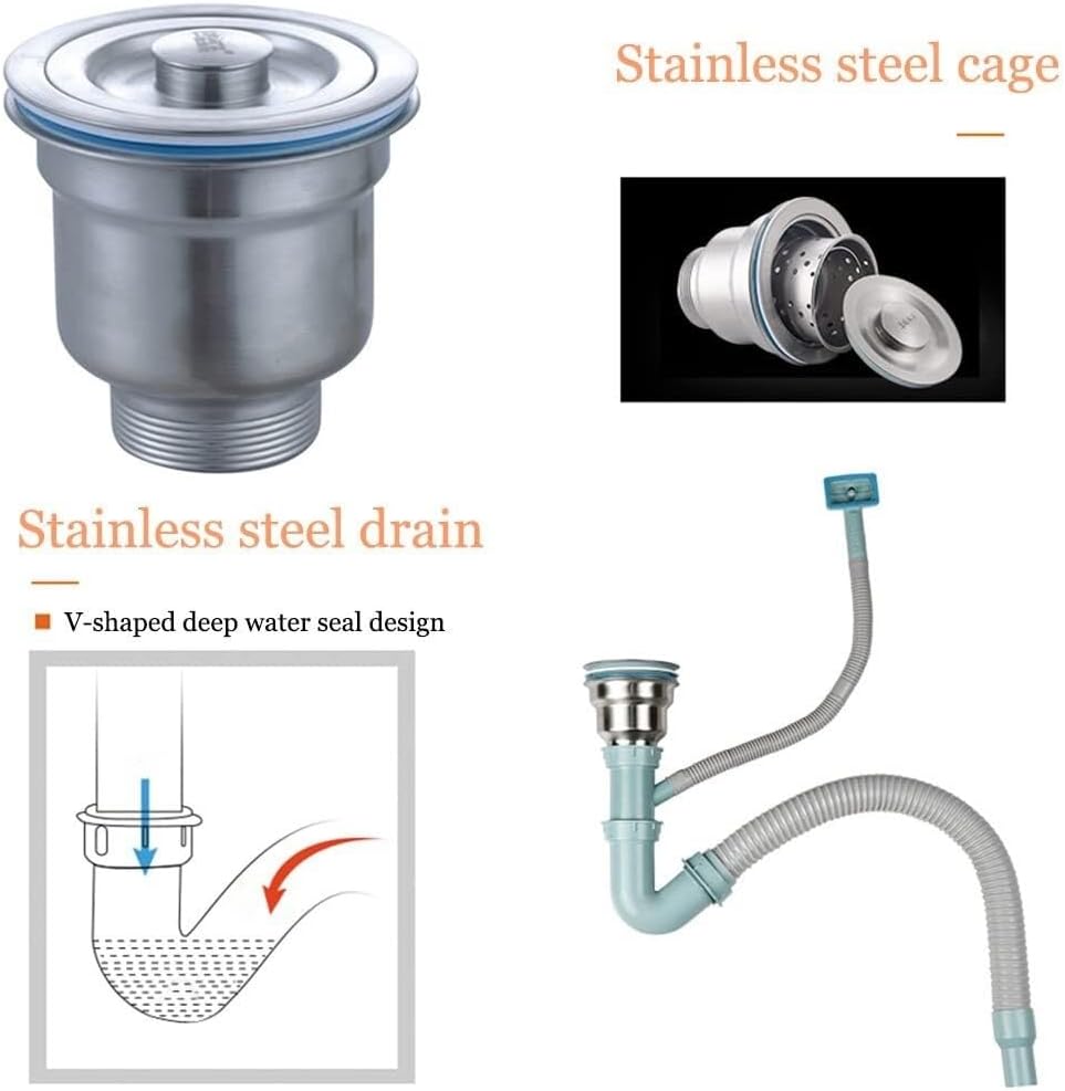 Stainless Steel Double Bowl Kitchen Bar Sink, Wet Bar & Prep Sink, 75x40x21cm, Drop-in/Undermount, Faucet & Drain Included