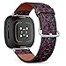 CJBROES Replacement Leather Watch Band, Compatible with Fitbit Versa 3 and Fitbit Sense of Wristband Bracelet Accessory - Ethnic Style Tribal Boho