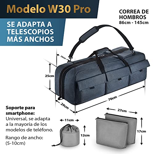 Funda para telescopio Celestron acolchada y repelente al agua de 76x29x25 cm con correa ajustable 6