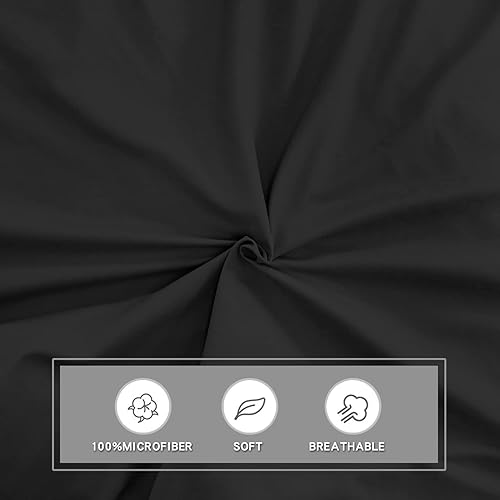 Miniatura 4 de Helthep Funda de edredón tamaño King, juego de funda de edredón suave King, 3 piezas de doble cepillado tamaño King con cierre de cremallera, 1