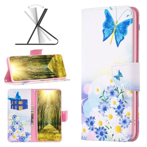 PONRFEKT Funda para Huawei P30 Lite/Nova 4e con Correa Muñeca,Piel sintética,Funda Tipo Cartera,protección magnética a Prueba de Golpes,Carcasa Pintada con Función Atril,DLH