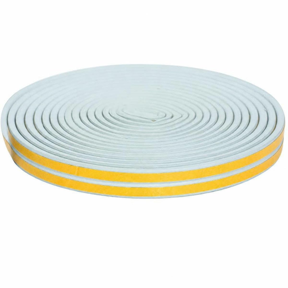Tbskuy Grey D 5M/10M Door Window Seal Strip Self-Adhesive Acoustic Foam Sealing Strip Tape Insulation Windproof Rubber Weatherstrip-Grey-D-10M