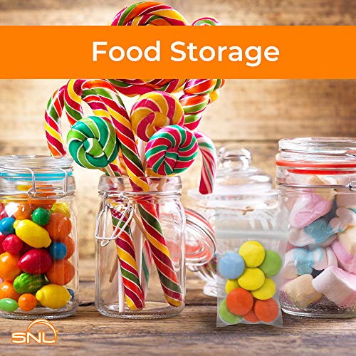 image for SNL Quality Zipper Lock Reclosable Clear Disposable Plastic Bags, Stro