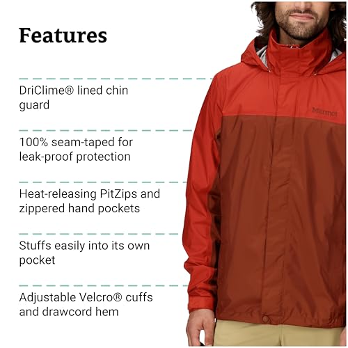 Image of MARMOT Men's Precip Eco Waterproof Rain Jacket - 100% Recycled, Breathable, Lightweight, Packable Raincoat