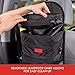 Lusso Gear Spill-Proof Car Trash Can - 2.5 Gal Gray Round - Removable Leak-Proof Liner & Flip-Top Lid - Hanging Trash Can & Trunk Organizer for SUV - Travel & Camping