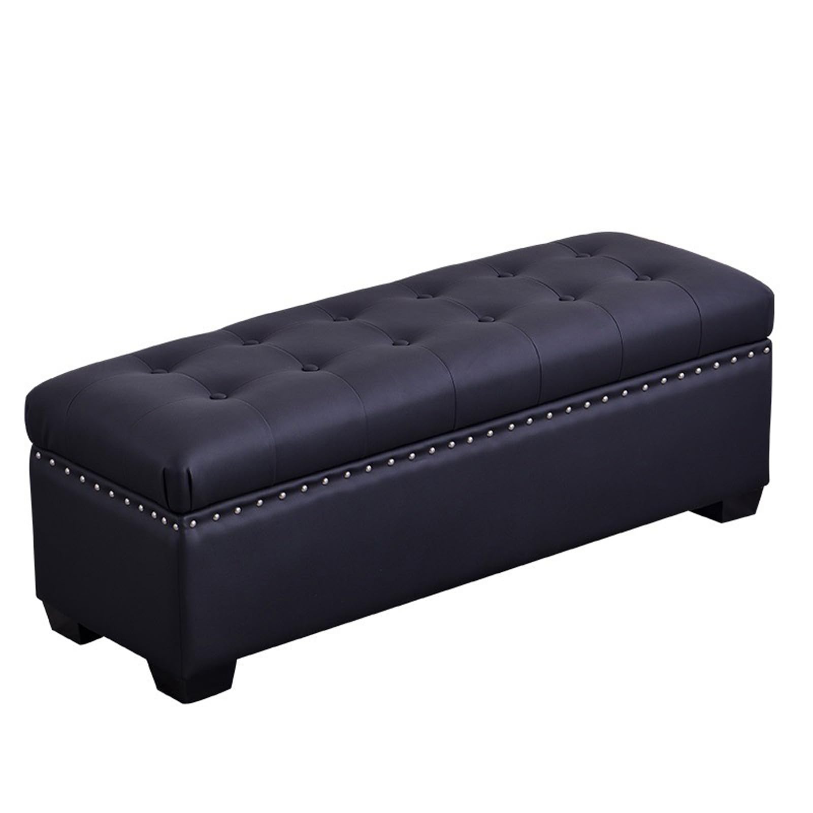 Banc à chaussures avec siège rembourré et coffre de rangement discret