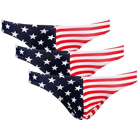 ONEFIT Mens American Flag Cotton Briefs 3-Pack Cover