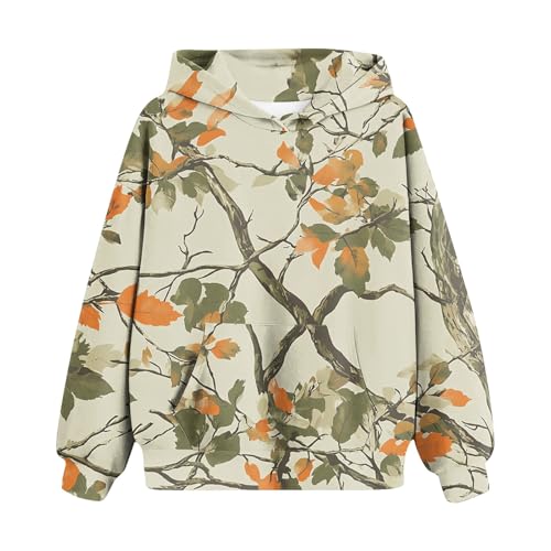 GOFULY Oversized Hoodies For Girls Trendy Camo Long Sleeve Sweatshirt Hooded Fall Boys Hoodies Clothe 2-14 Years2