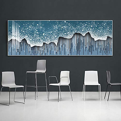 Toile abstraite mer vague de 45x130 cm pour affiche moderne de salon