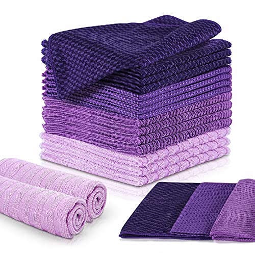 Myiosus Paños de Limpieza de Microfibra, Juego de 20 Bayetas de Limpieza, Bayetas de Microfibra Cocina Reutilizables Multifuncionales para Casa, Coche, Cristale, sin Rayas y Pelusa, 35 x 35cm Cover