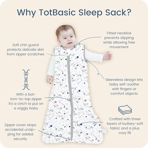 Image of Toddler Sleep Sacks 2T-3T-4T, 0.5 TOG Light Summer Wearable Blankets, Extra Long XL Sleeping Bags, 2 Pack