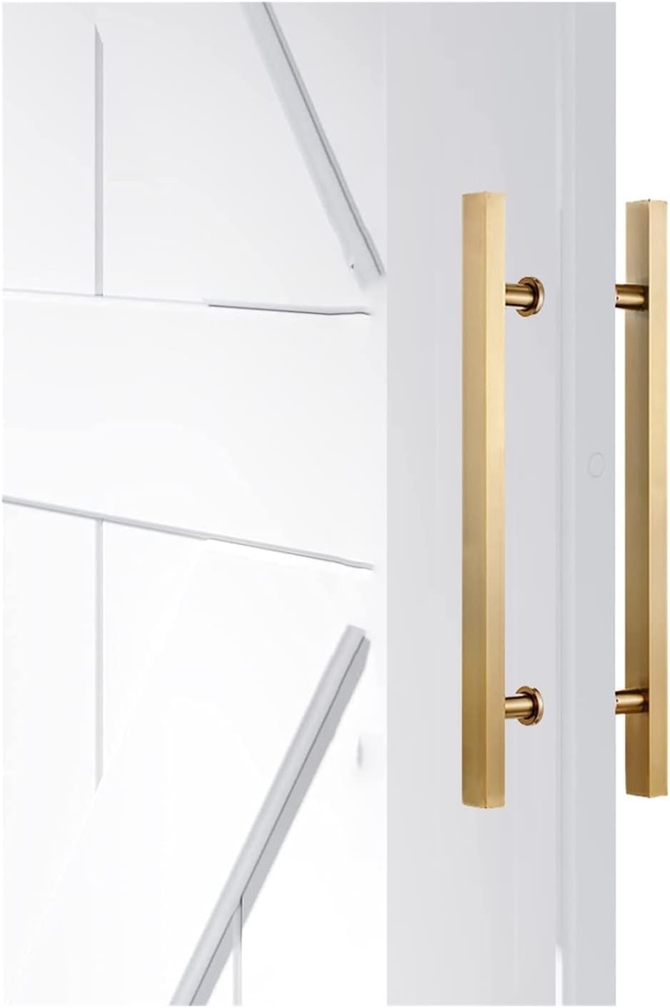 Grande poignée de porte 150 cm or brossé pour sublimer votre entrée moderne