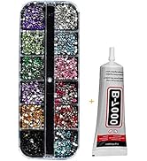 AMACOAM DIY Edelsteine mit Stick Kleber, 2500 Stück Acrylrhinestone Diamant Dekoband für Hochzeit...