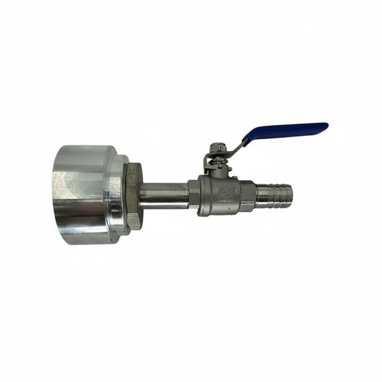 Harilla Válvula Adaptadora de Aluminio Válvula de Tanque Adaptador de Contenedor Acople Enroscado Junta de Sellado Gruesa Antiderrames y Adecuada para Drenaje, 20MM, Ss Recto