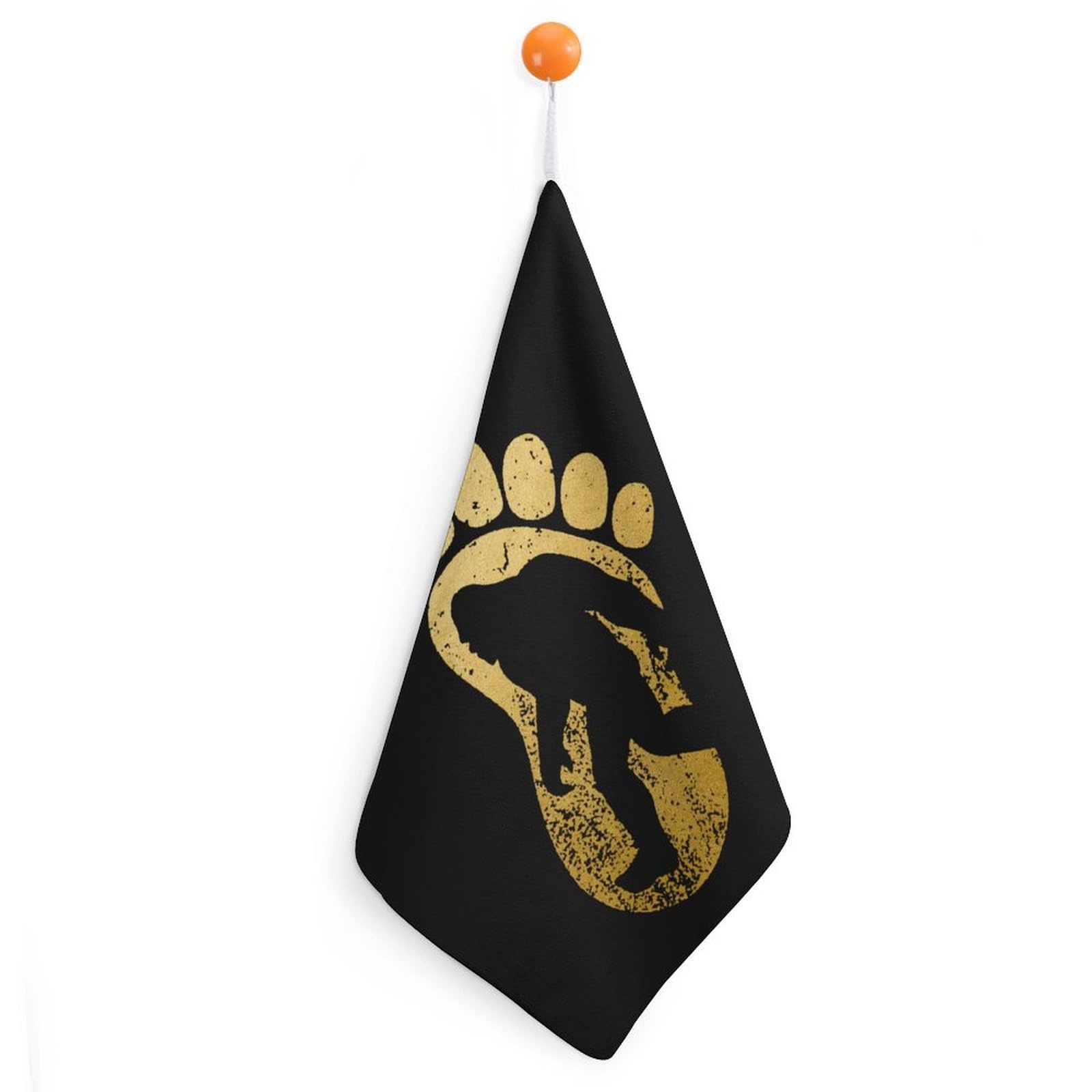 TXFBTRFSA Bigfoot Hand Towels with Hanging Loop Kitchen Towel Handkerchiefs Cleaning Cloths
