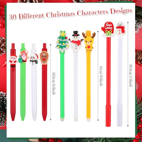Bolígrafos de gel navideños Qilery 60 piezas miniatura 2