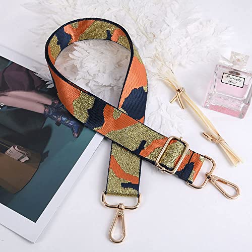 Wide Shoulder Strap, Adjustable Replacement Belt, For Shoulder Bag Crossbody Handbag, Diy Shoulder Bag Purse Accessories (Camouflage Orange) #TOP4