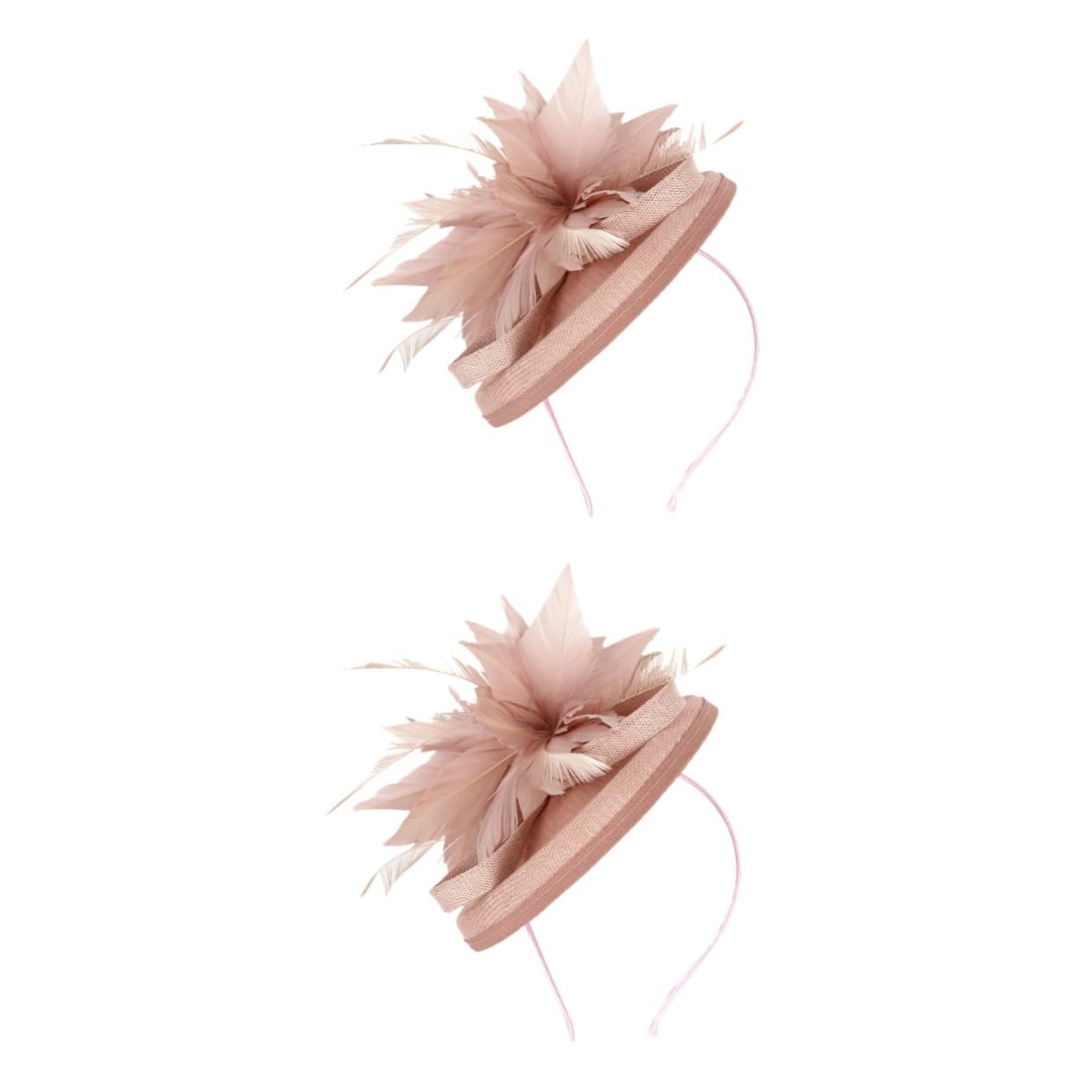 Abaodam 2pezzi Fascinator Elegante per Donne con Fiore di Piume e Rete Cappello da Tea Party Accessorio Versatile per Cerimonie Eventi e Occasioni Speciali