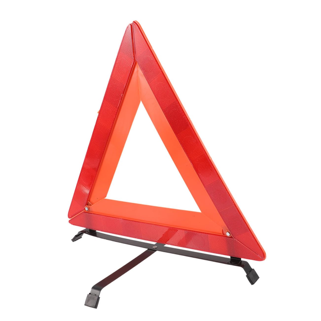 Triangolo Segnalazione Auto Rosso in Plastica 1 Pezzo | Segnaletica di Sicurezza, Cartello Allarme, Alta Visibilità, per Emergenza Stradale e Veicoli