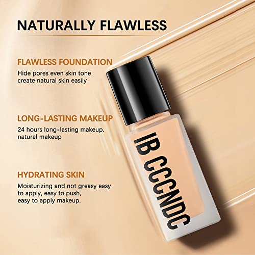 Base Foundation Full Coverage Face Makeup Long-Lasting Wear, Foundation Makeup Flawless Cosmetics Lightweight Texture (#20) #TOP2