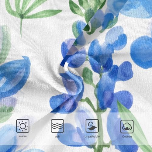 Fun Toddler Girls Underwear 2t Cotton Girl Panties Cute Painted Bluebonnet Flowers Leaves Briefs Kids Undies3