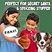 Farting Santa Poop Toy with 7 Funny Fart Sounds - Great for Stocking Stuffers, Secret Santa, or Christmas Gag Gifts - Durable Fake Poop Funny Dog Toy is 4x4.5 - Soft Plush Christmas Novelty