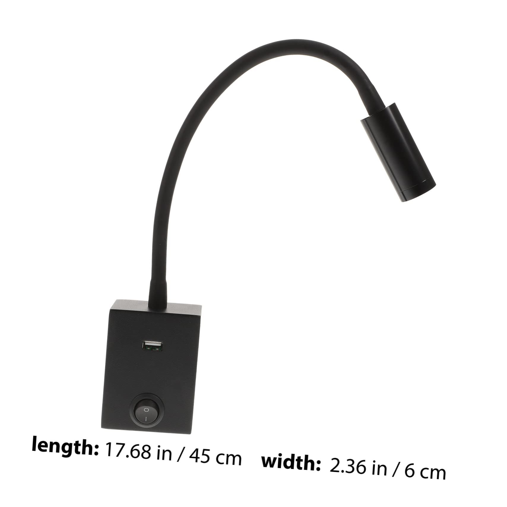 Ciieeo Bedroom Wall Lights Soft Tube Led Reading Lamp 360°Adjustable Eye Care Book Light for Bedside