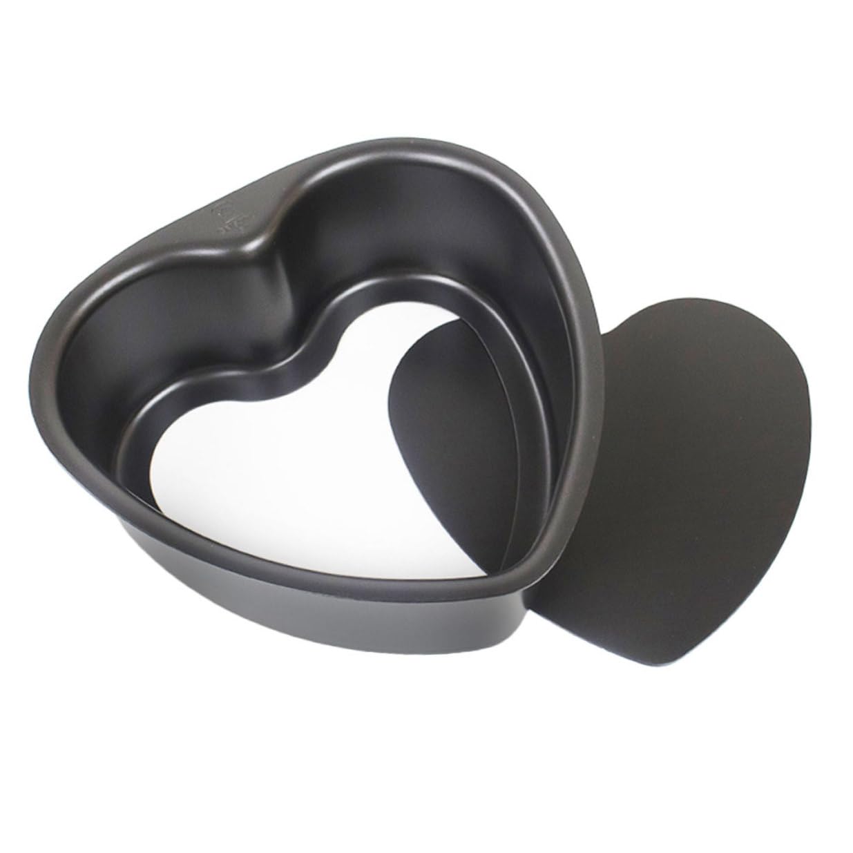 Molde para Tartas Forma de Corazón con Fondo Desmontable Molde de Aluminio Antiadherente para Bizcochos Pequeños Bandeja Útil para Hornear Casa y Fiestas Resistente y Duradero