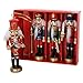 Kurt Adler C6148 Wooden Nutcracker Ornament 4-Piece Box Set, 5-Inch