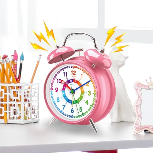 Peakeep Learning Clock for Kids Time Teaching, Loud Alarm to Wake Up - Image 2