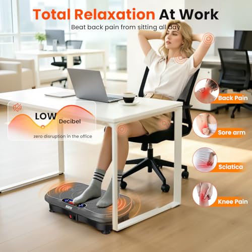 Image of AXV Vibration Plate Fitness Platform Exercise Machine Vibrating Shaking Full Body Shaker Workout Vibrate Stand Shake Board Sport for Weight Loss Fat Burner for Gym Home Office