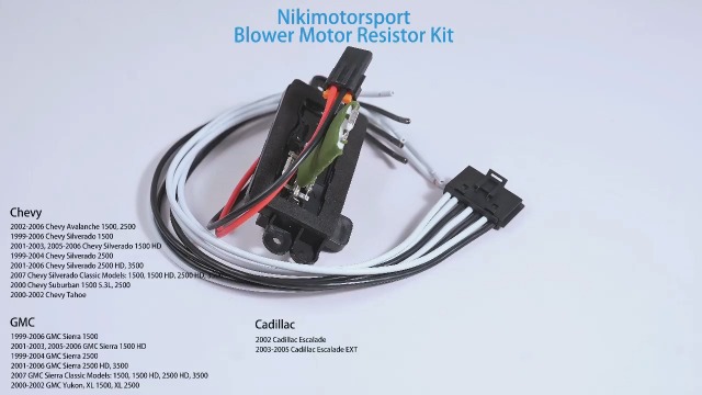 Image of Blower Motor Resistor Kit,Nikimotorsport Blower Motor Resistor Compatible with 1999-2006 Chevy Silverado GMC Sierra,2000-2002 GMC Yukon.Resistors Replace OE# 89019088,973-405,22807123